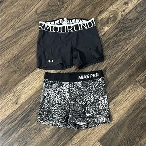 Nike Pro Black and White Shorts